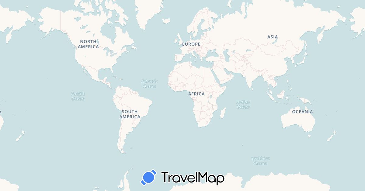 TravelMap itinerary: driving in Sri Lanka (Asia)